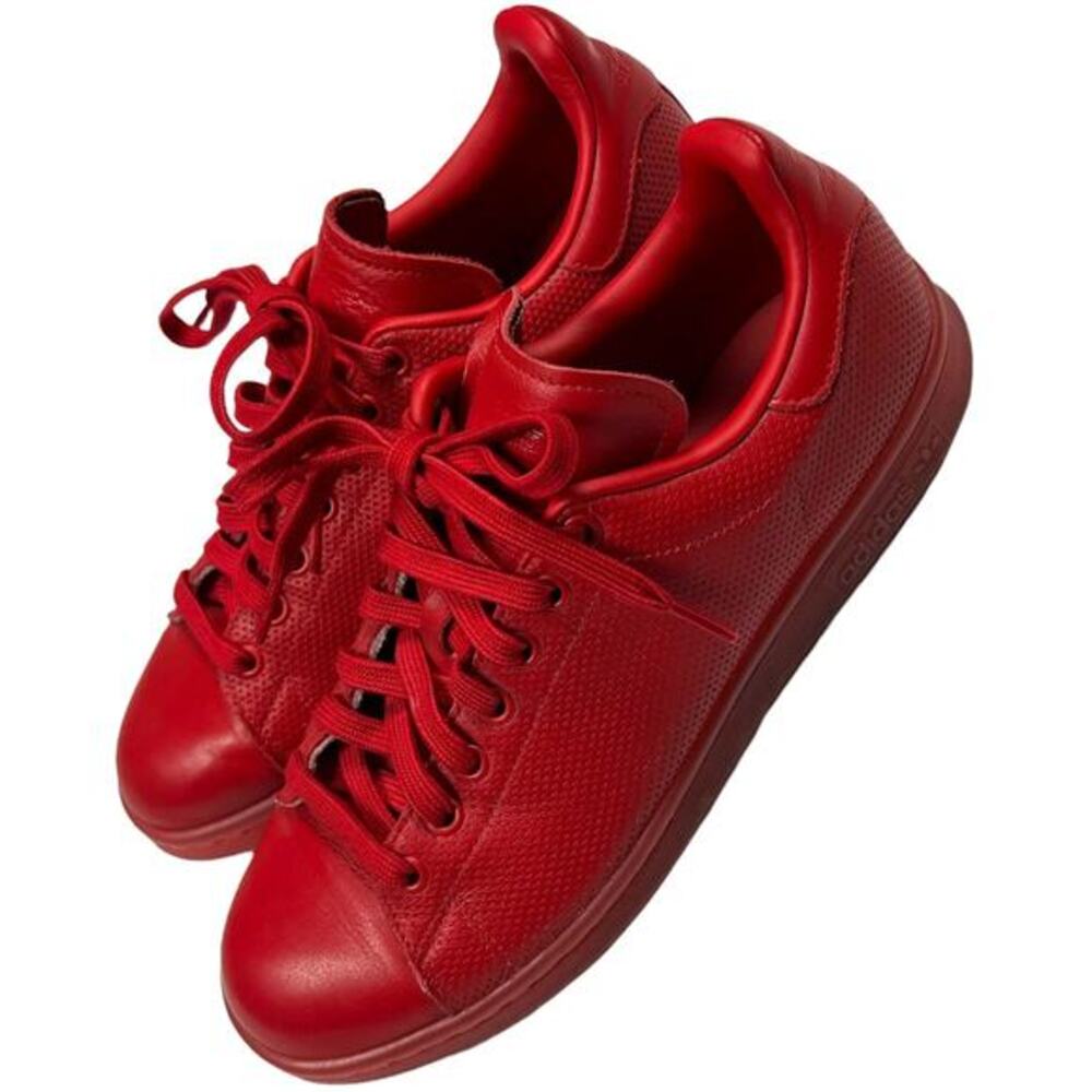 Adidas Stan Smith Sneakers Scarlet Red Adicolor Lace-Up‎ Low Top Men's 9.5 Shoes